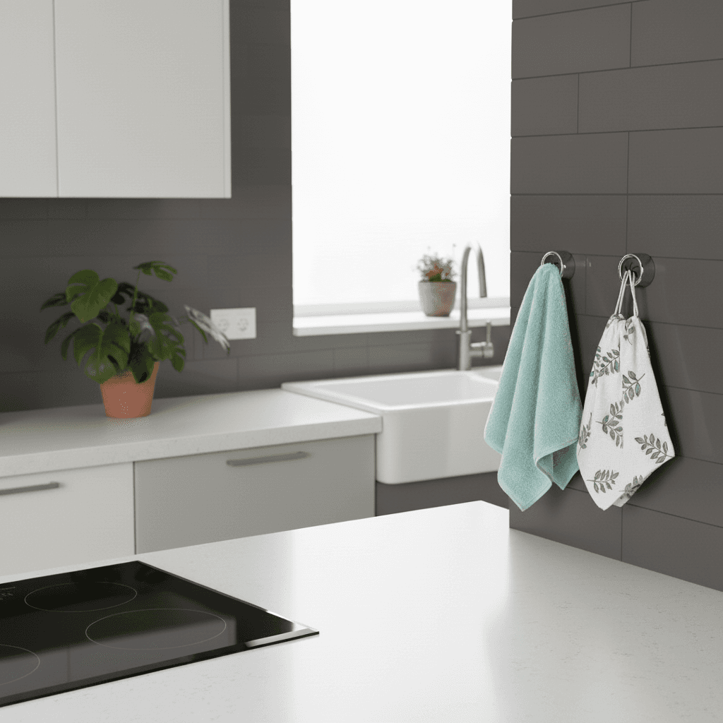 Zestaw 3 klipsów ściennych na ściereczki 🧽